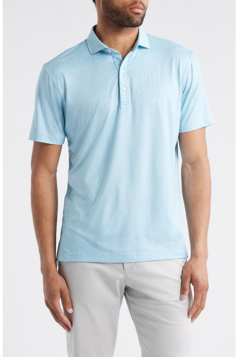 Tundra Microprint Featherweight Performance Polo, Main, color, PALISADES BLUE