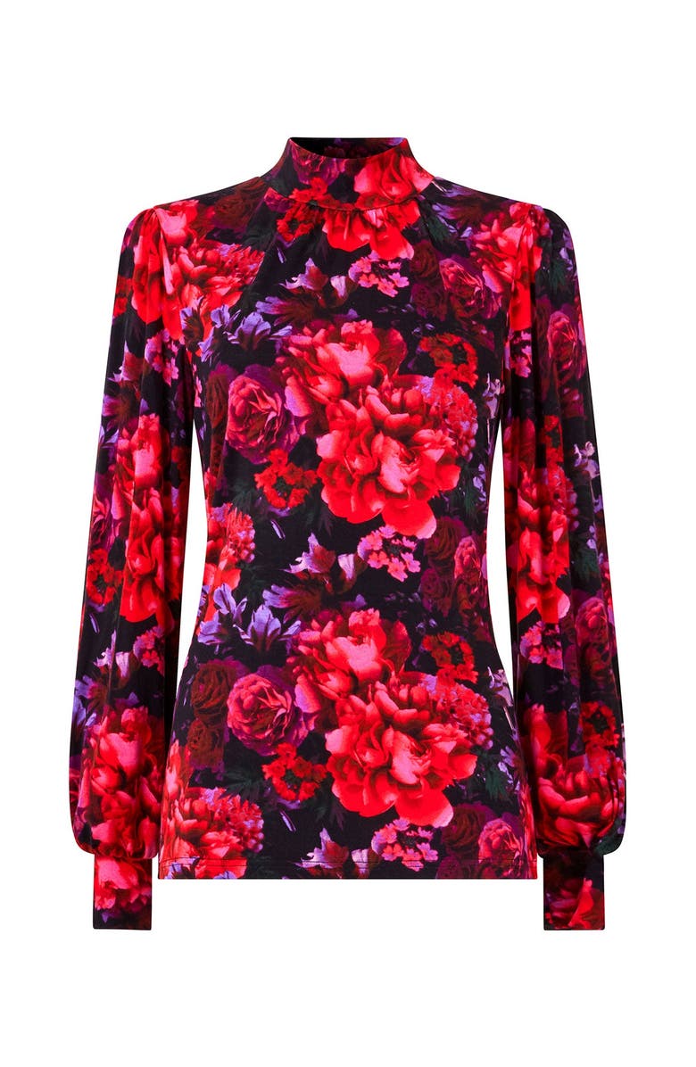Joe Browns Stretch Knit Mockneck, Alternate, color, Romantic Floral