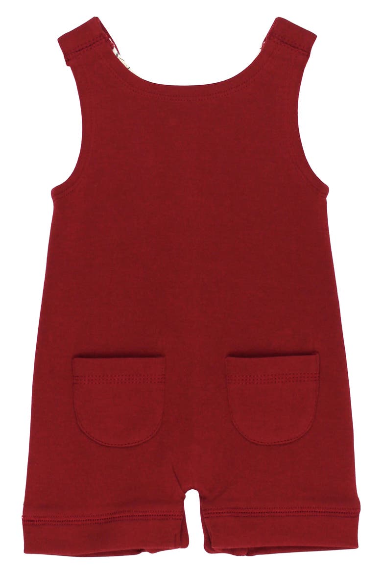 Print Sleeveless Organic Cotton Pocket Romper, Alternate, color, GAME DAY