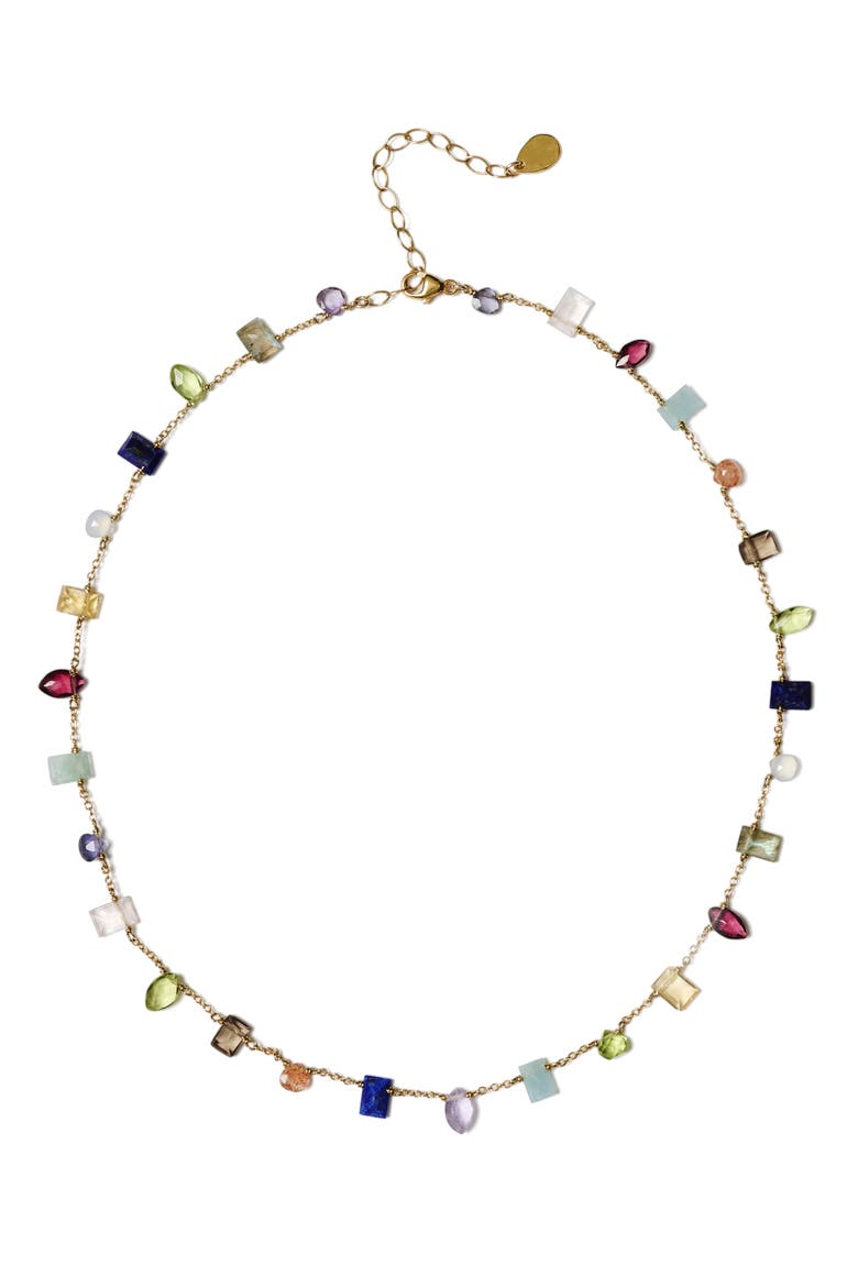 Diana Multistone Necklace, Main, color, MULTI