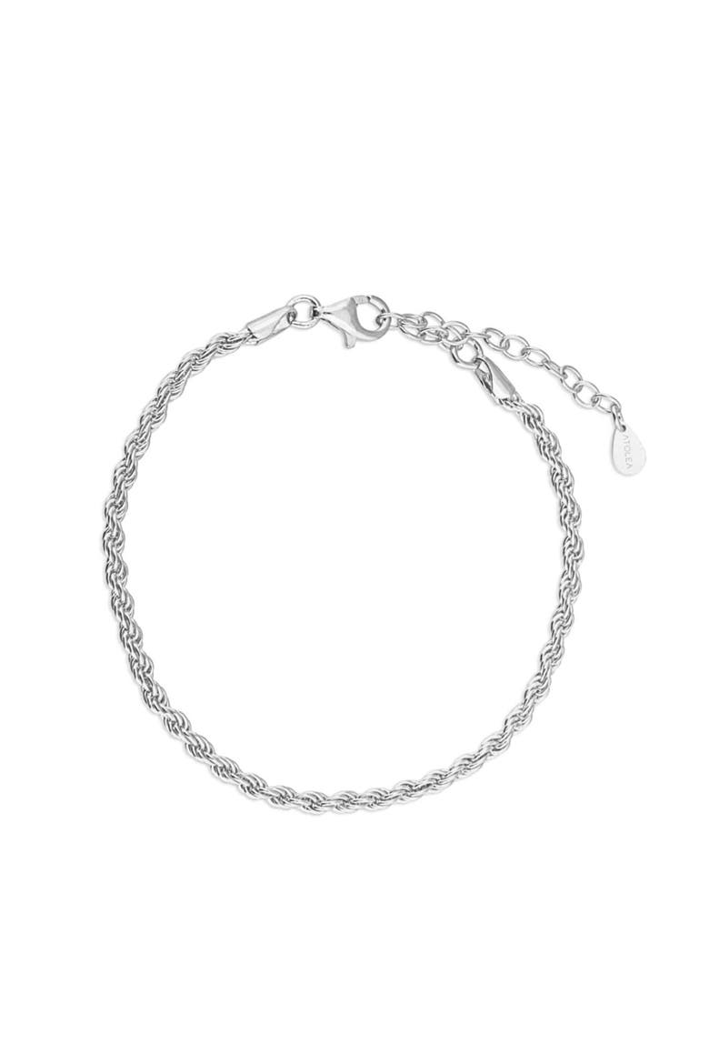 Calvi Rope Chain Bracelet, Main, color, Silver