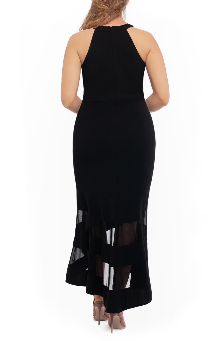 Xscape Evenings Xscape High/Low Flounce Midi Dress, Alternate, color, 