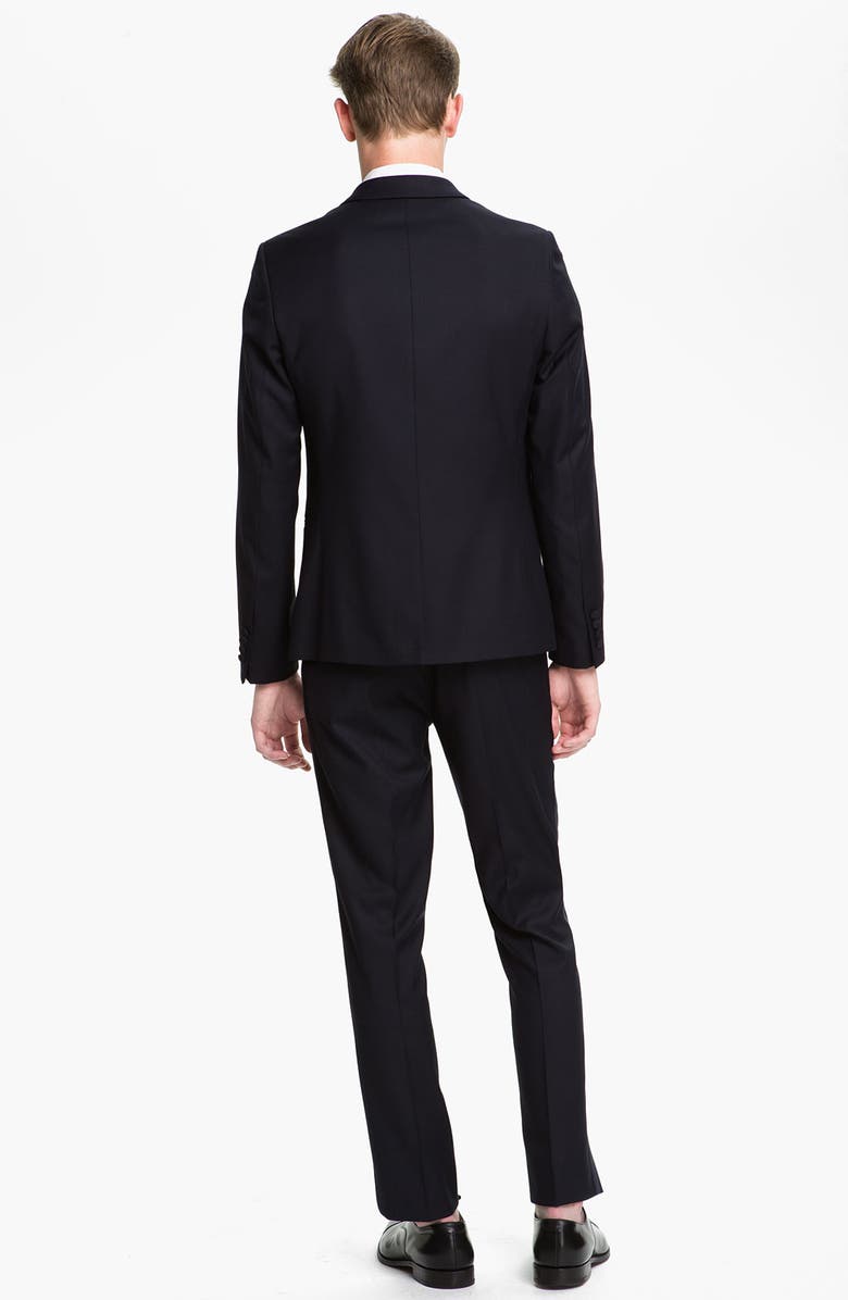 Topman Skinny Fit Single-Button Tuxedo Jacket, Alternate, color, 