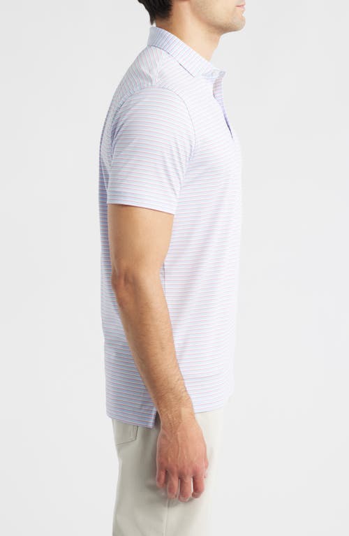 Johnnie-o Rex Stripe Performance Jersey Polo In Animal Print