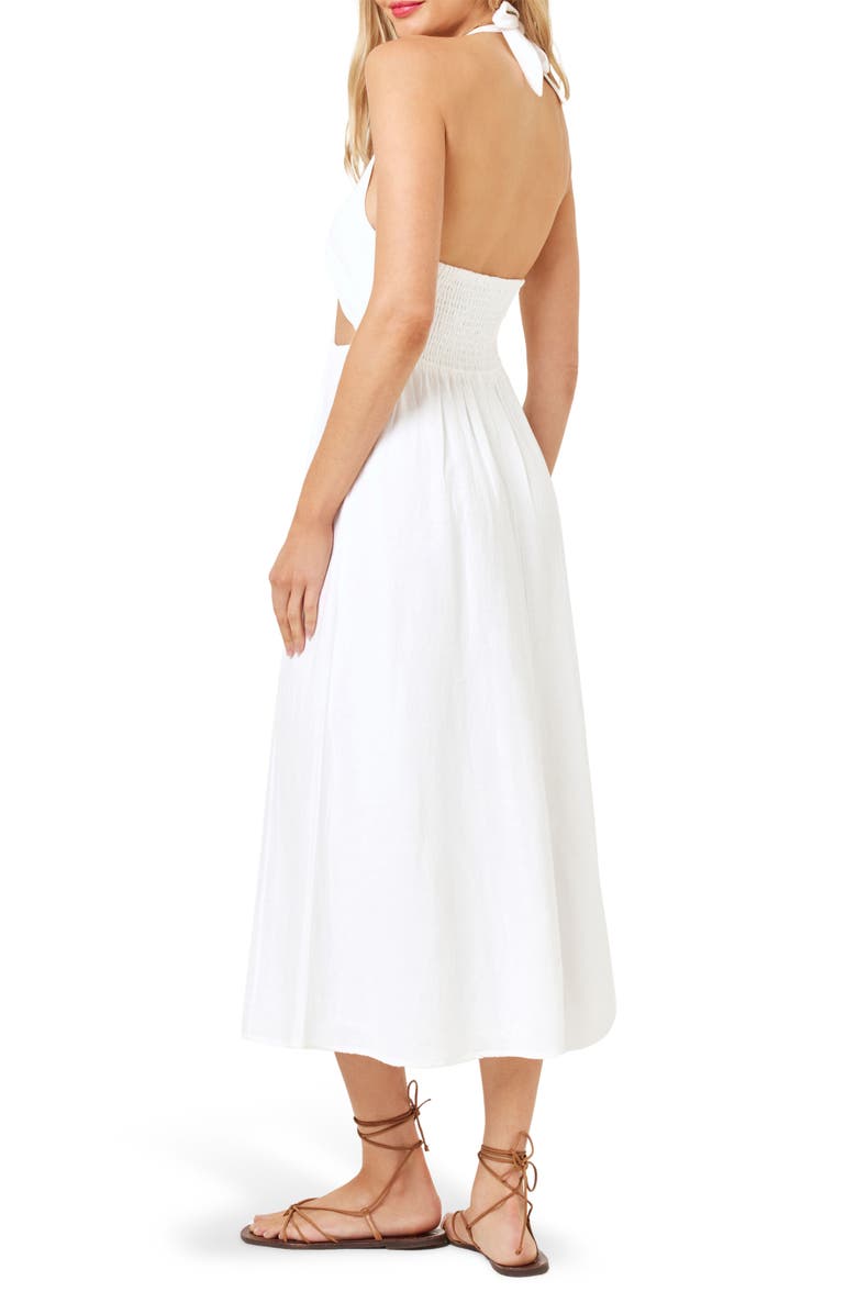 LSPACE Eliza Cutout Cover-Up Halter Dress, Alternate, color, 