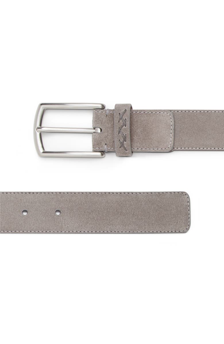ZEGNA Suede Belt, Alternate, color, Grey