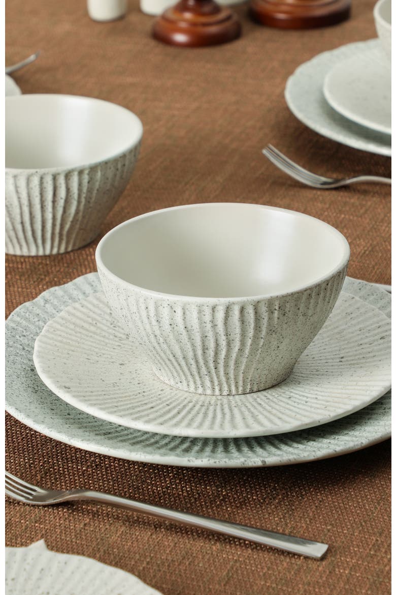 Arlo Stoneware 12-Piece Dinnerware Set, Alternate, color, White