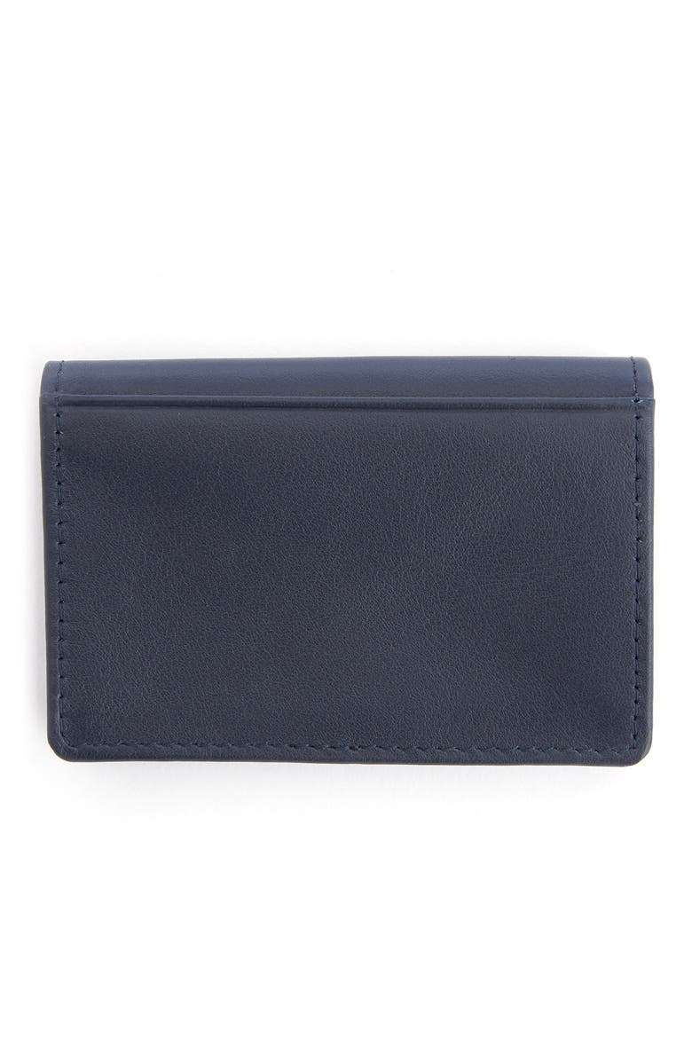 Leather Card Case, Alternate, color, NAVY BLUE