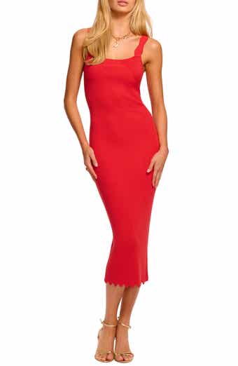 Kira Rib Scallop Hem Dress