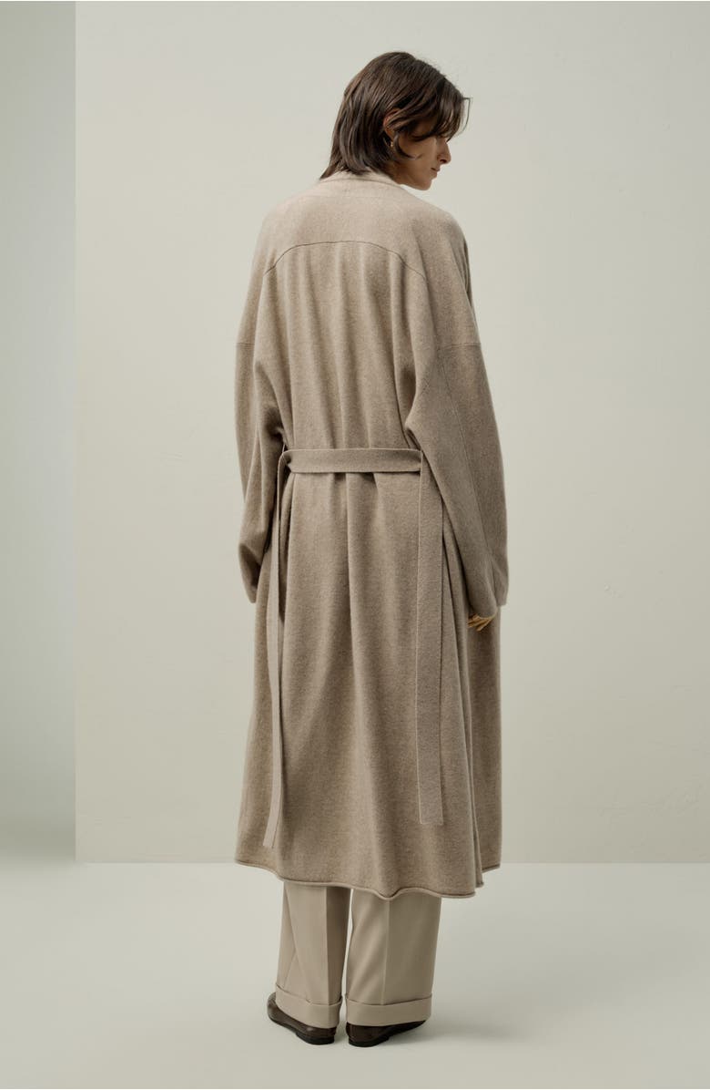 Lilysilk Calf-length cashmere cardigan, Alternate, color, Gravel