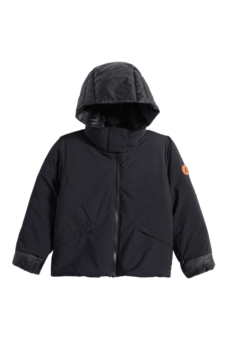 Kids' Liri Hooded Jacket, Main, color, BLACK