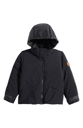 Save The Duck Kids' Liri Hooded Jacket In Black