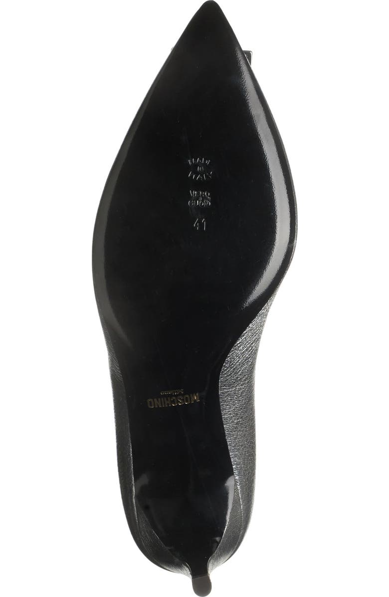 Moschino Logo Hardware Pointed Toe Pump, Alternate, color,