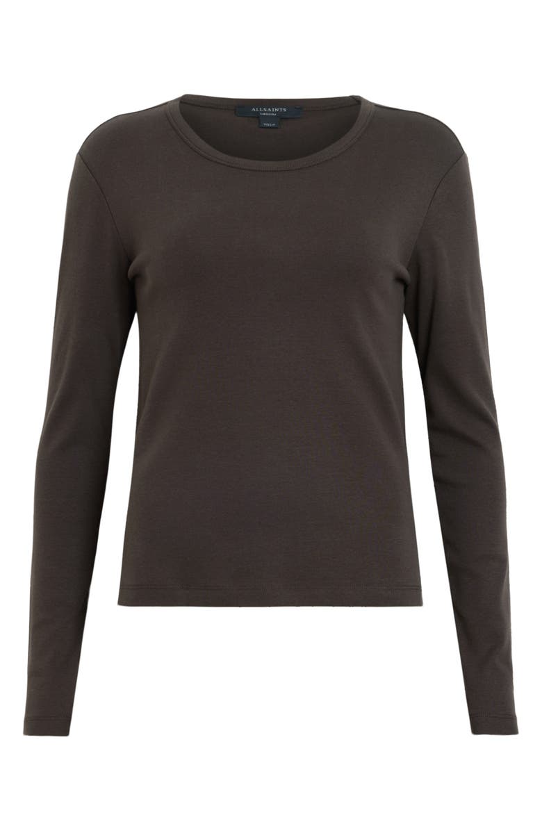 AllSaints Stevie Long Sleeve Organic Cotton T-Shirt, Alternate, color, Lux Brown