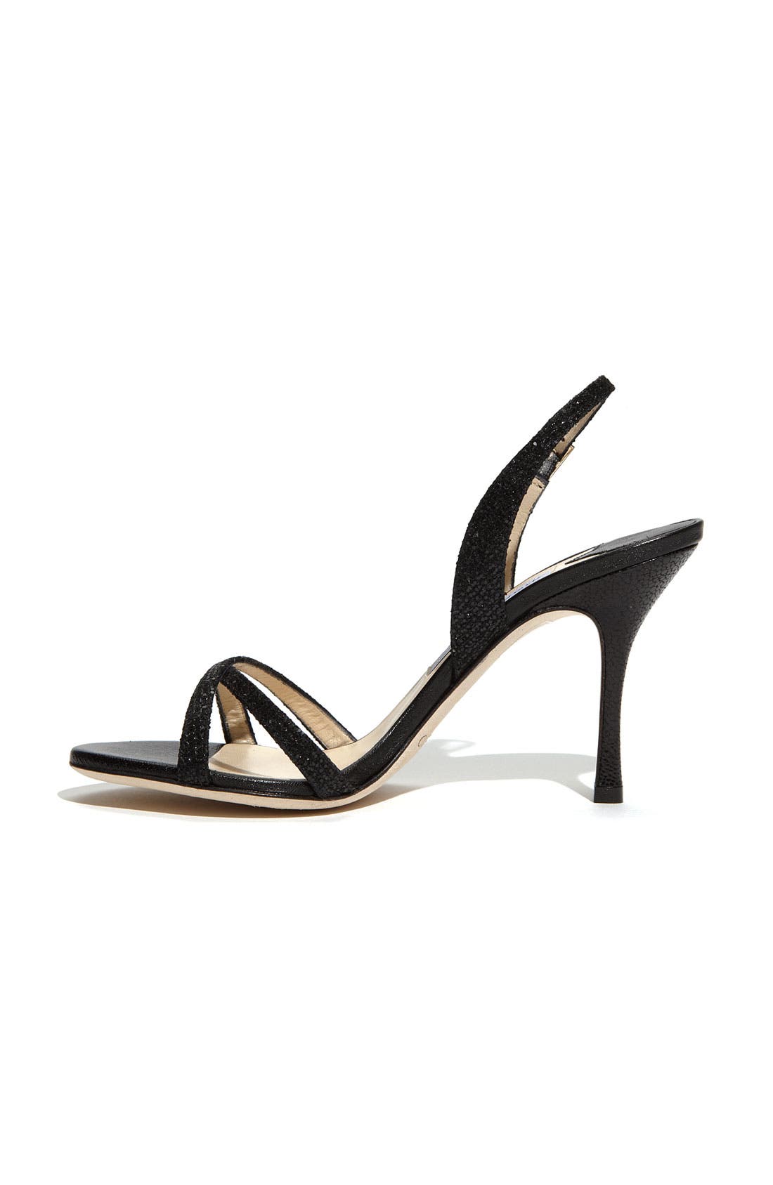 'India' Sandal, Alternate, color, BLACK GLITTER FABRIC