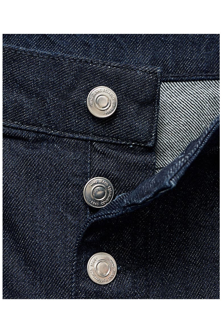 Exposed Button Low Rise Straight Leg Jeans, Alternate, color, OPEN BLUE