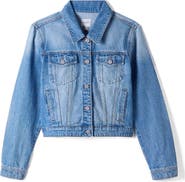 GUESS Lola Crop Denim Trucker Jacket
