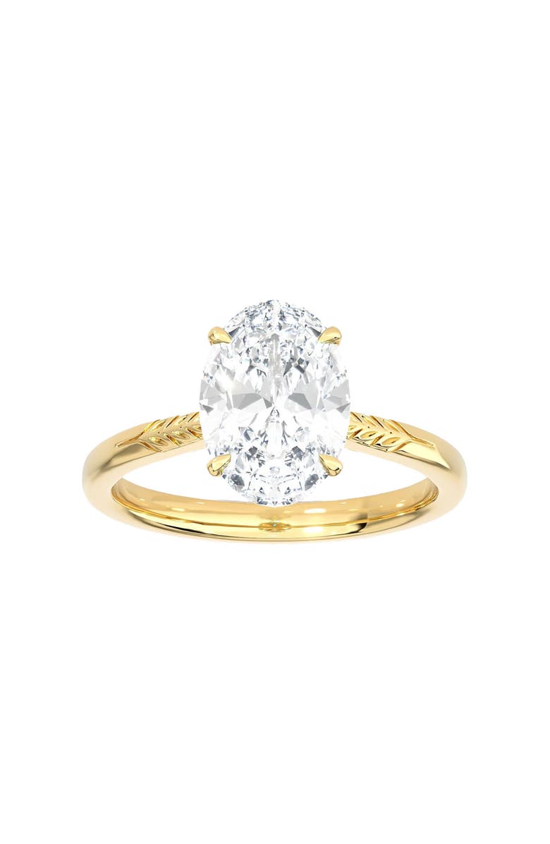 Bliss Diamond Certified 2 1/2Ct Oval Solitaire Diamond Engagement Ring in 14k Gold Lab Grown, Main, color, 14K White Gold