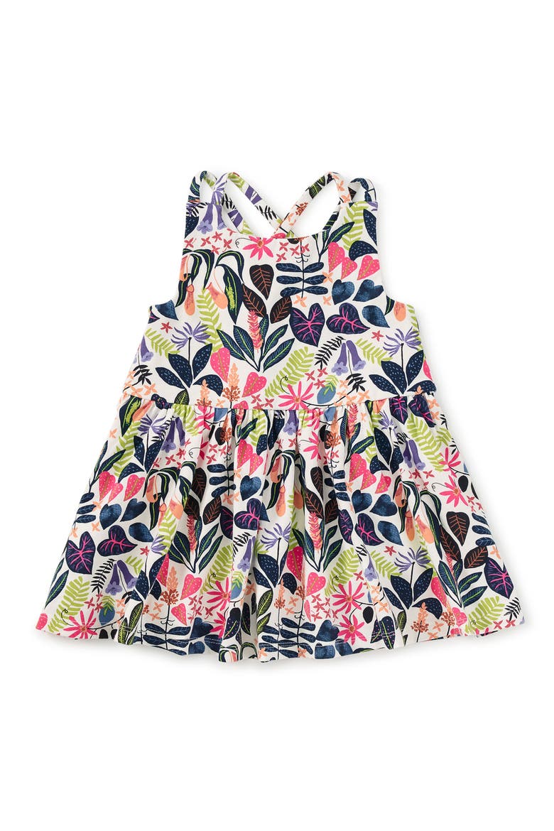Strappy Back Skirted Dress, Alternate, color, Amazon Rainforest Floral