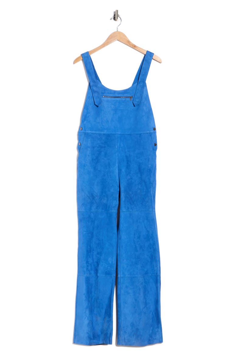 Leather Overalls, Alternate, color, BLUE