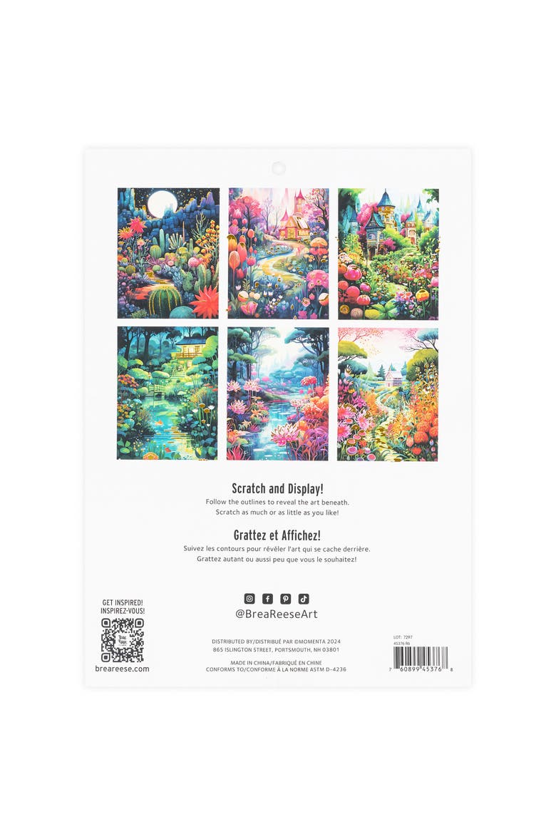 Scratch Art Paper Pad, Magical Vistas, Alternate, color, Multicolored