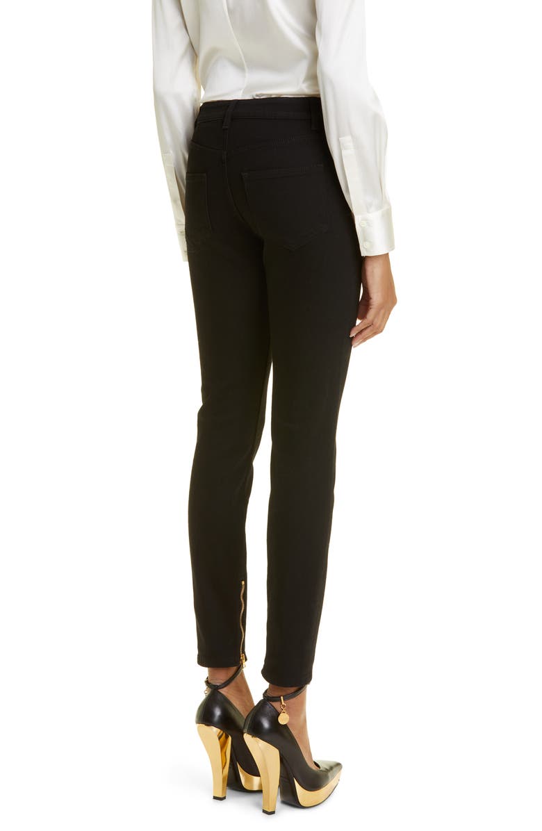 TOM FORD Zip Detail Skinny Ankle Jeans, Alternate, color, 