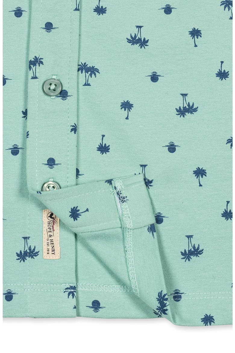 Kids' Organic Short Sleeve Jersey Knit Shirt, Alternate, color, Tidal Palm Print