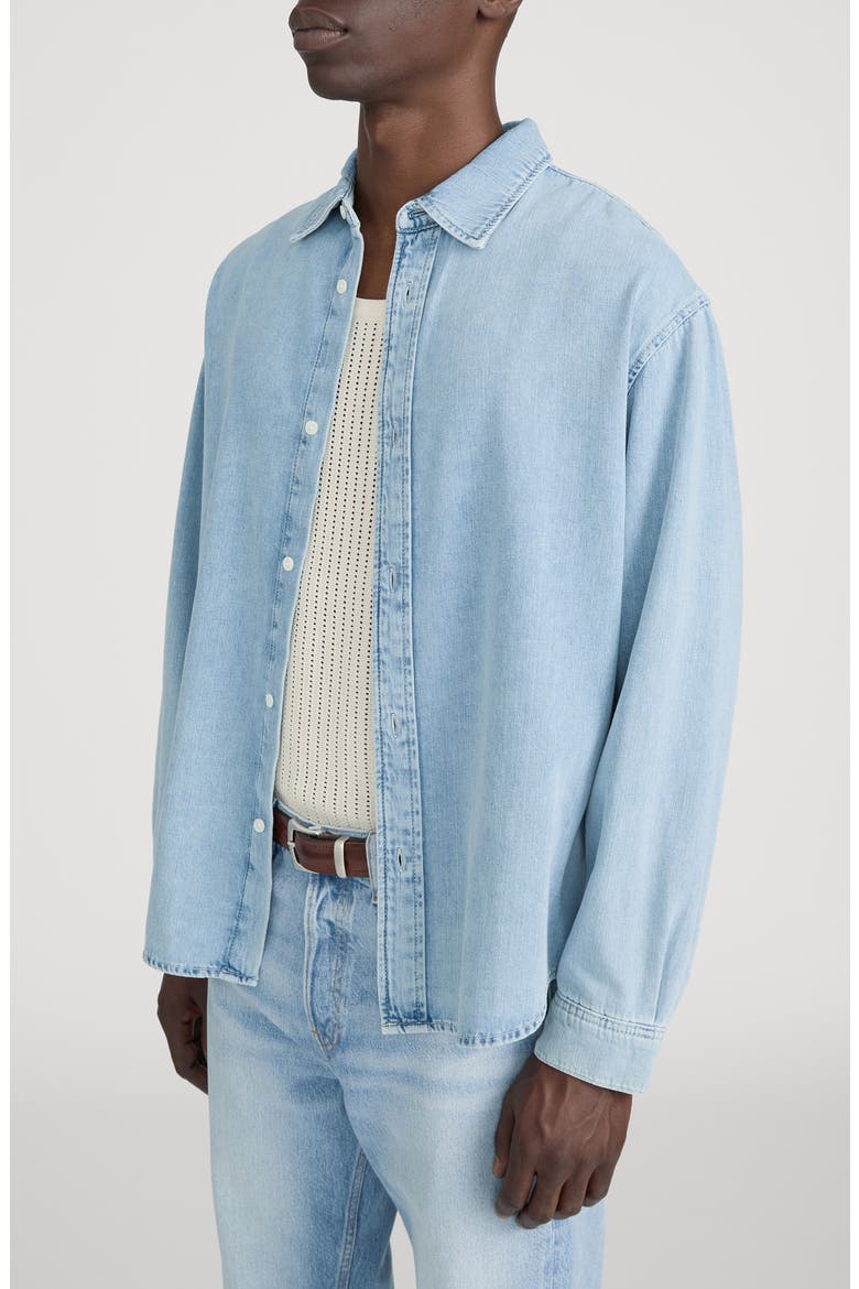 Classic Denim Button-Up Shirt, Alternate, color, SUNDAY