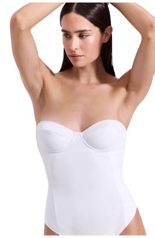 Luma Gottex Emanuelle Textured Underwire Bandeau One Piece In Multi