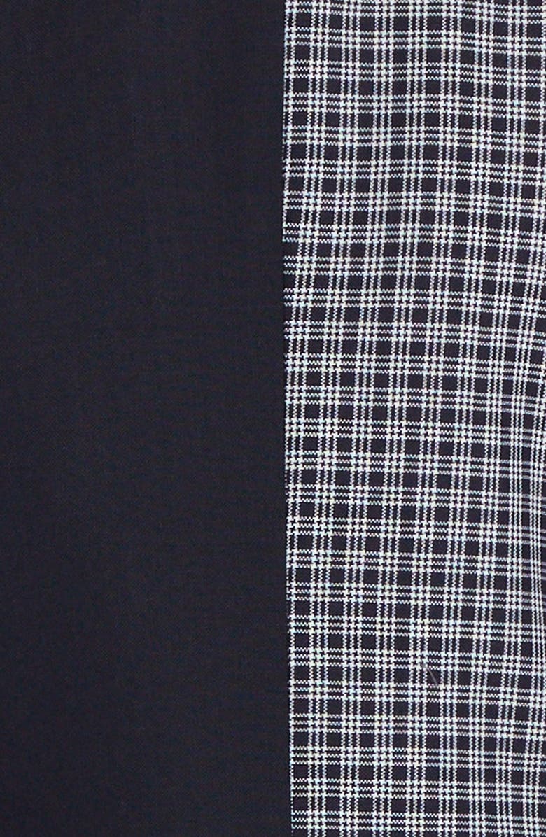 Thom Browne Classic Micro 4-Bar Check & Wool Fresco Jacket, Alternate, color,