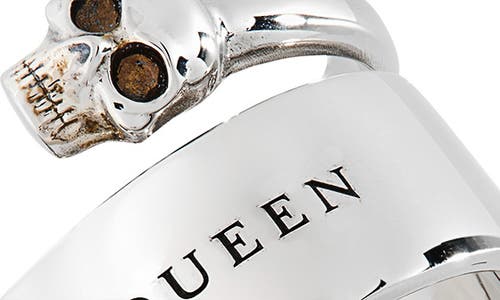 Alexander Mcqueen Mcqueen Twin Skull Ring In Mcq0911sil.v.b Antil