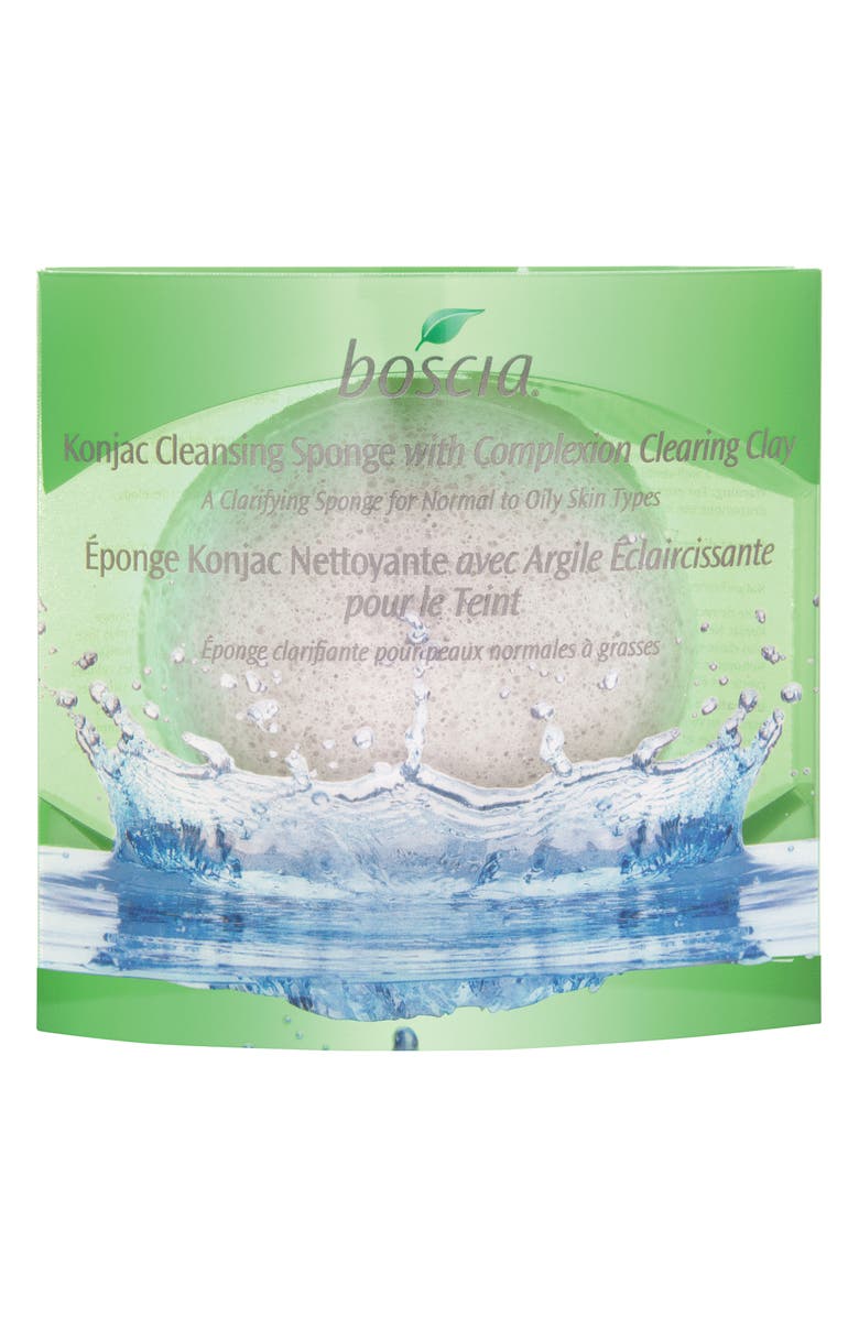 Boscia Konjac Cleansing Sponge with Complexion Clearing Clay, Alternate, color, 