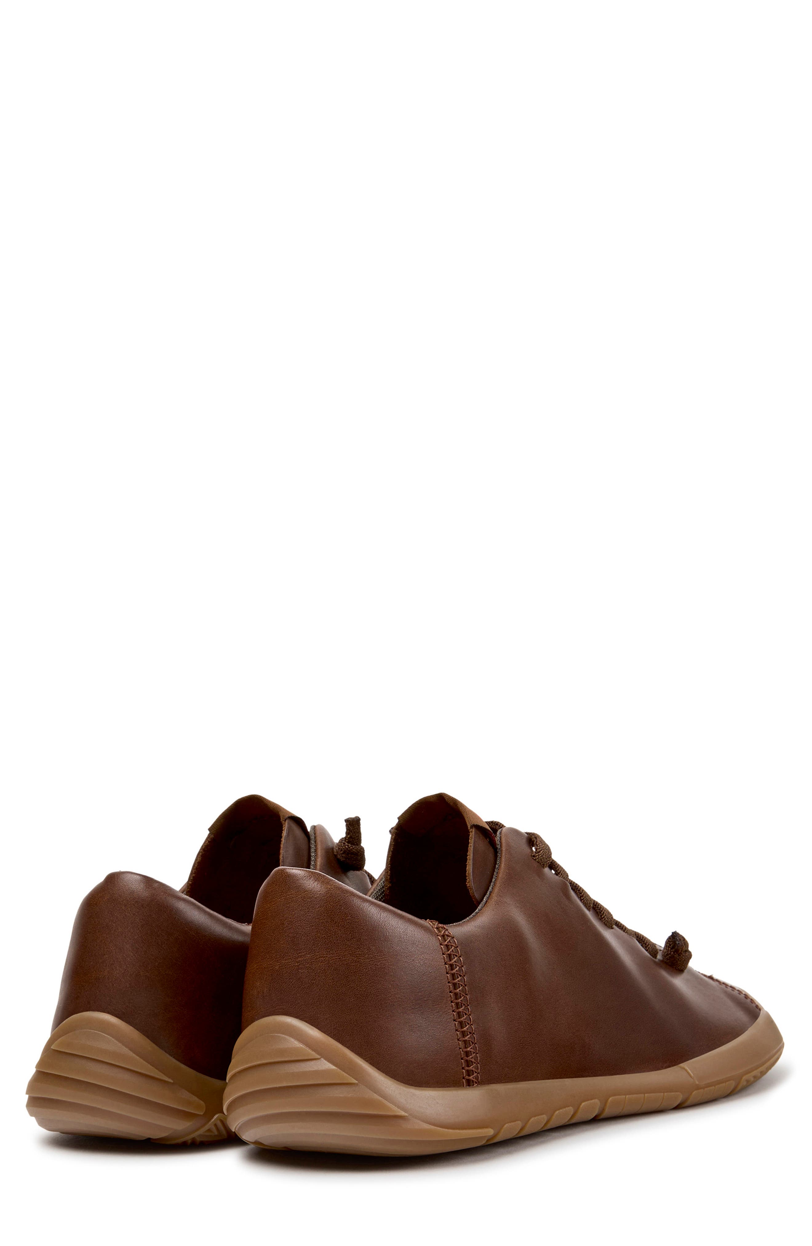 Peu Path Leather Sneaker, Alternate, color, MEDIUM BROWN