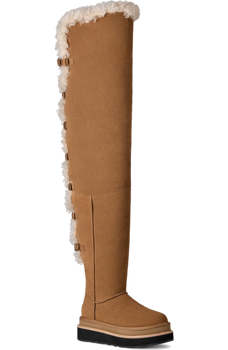 UGG<sup>®</sup> x Sacai Thigh High Boot, Main, color, Chestnut