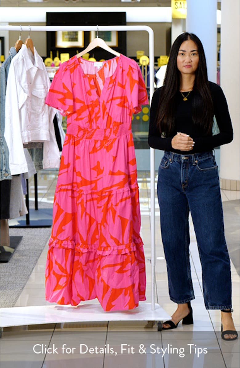 Jolene Print Tiered Maxi Dress, sales video thumbnail