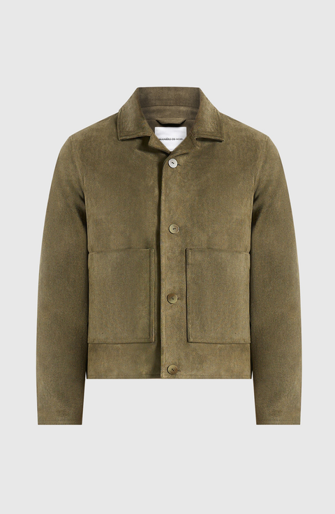 Michel Suede Jacket With Revere Collar