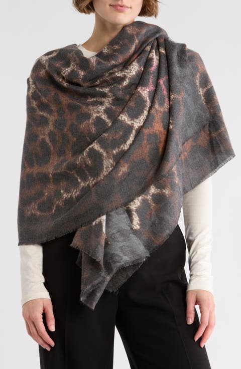 Brushstroke Leopard Scarf