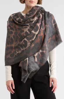 Vince Camuto Brushstroke Leopard Scarf