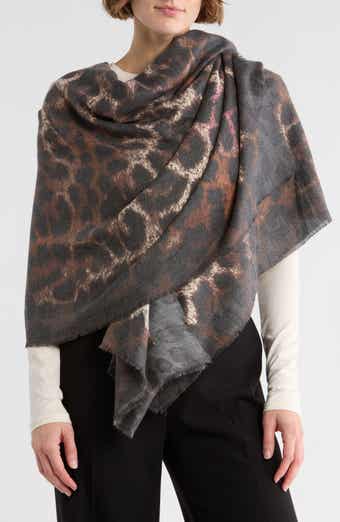 Vince Camuto Brushstroke Leopard Scarf