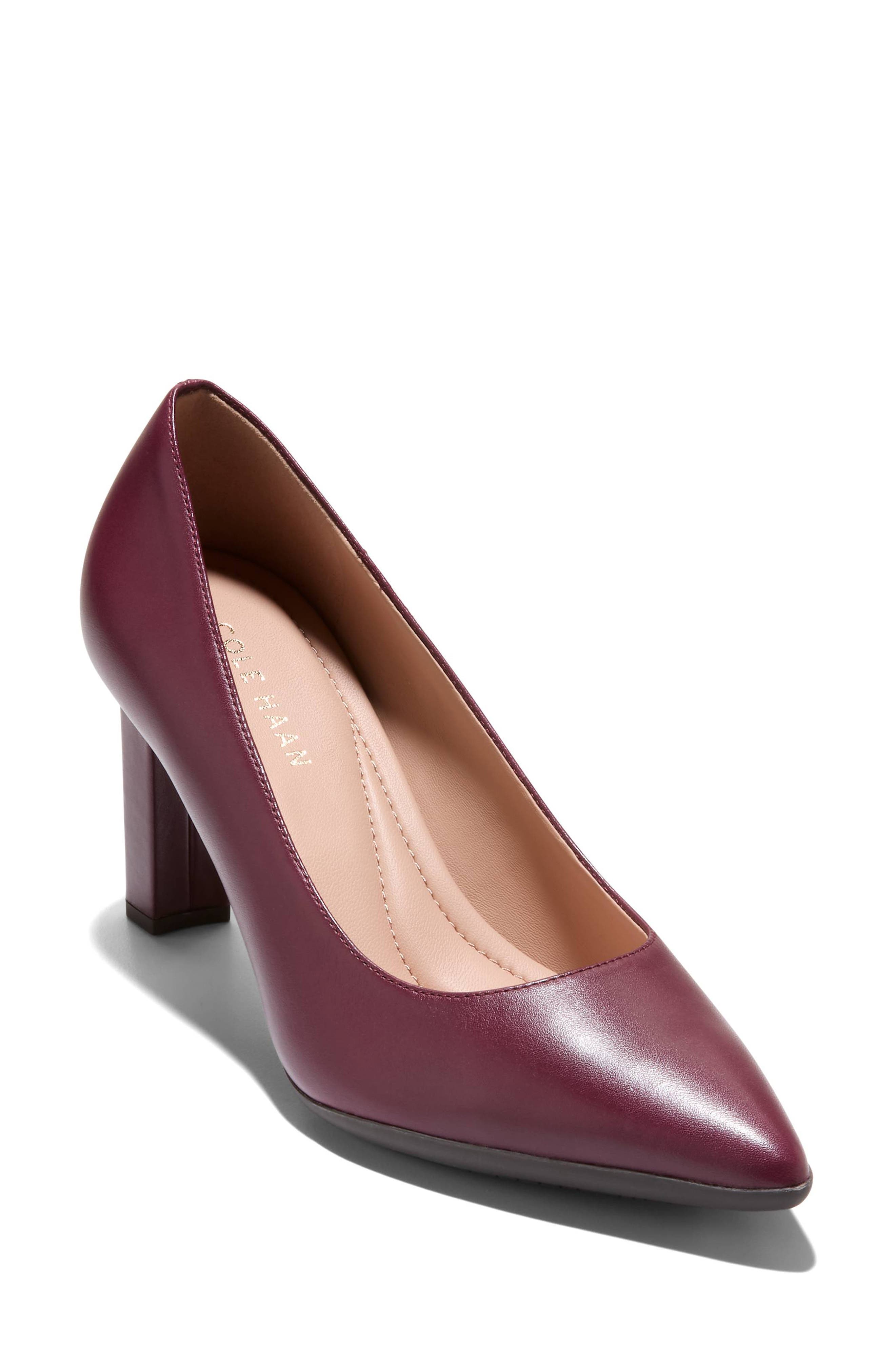 Grand Ambition Angelica Pointed Toe Pump, Main, color, BLACK GARNET LEATHER
