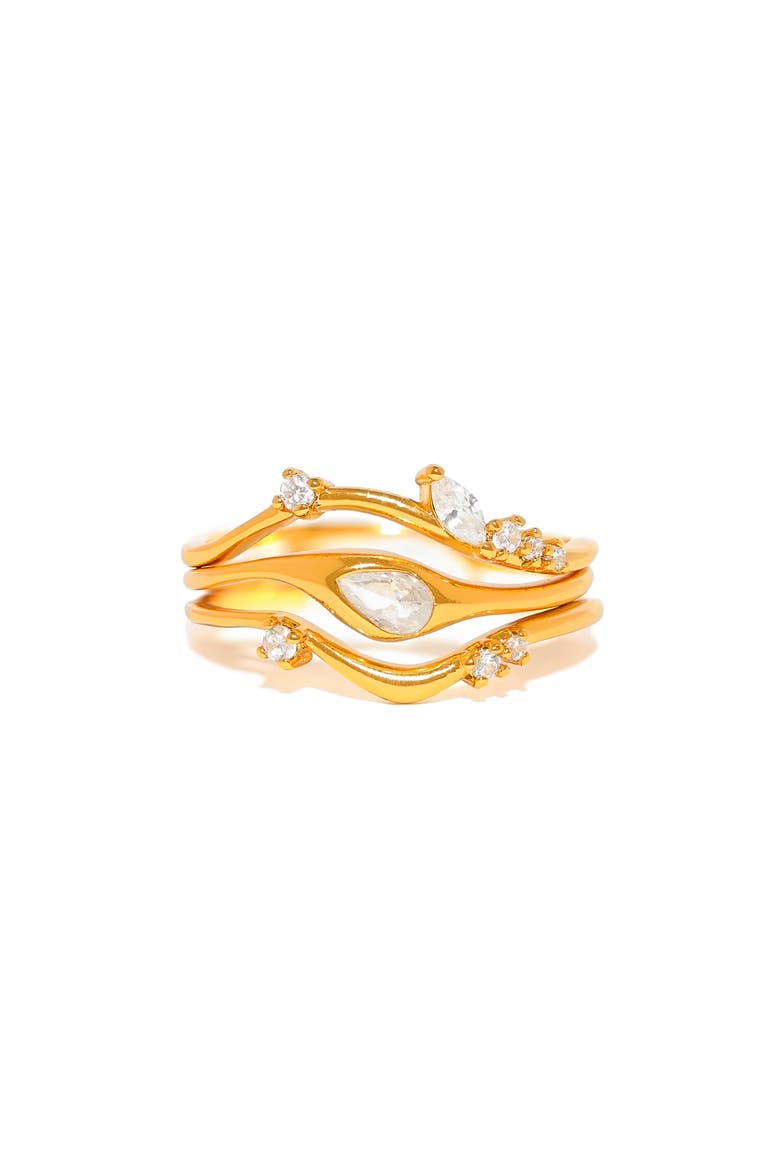Tulum Set of 3 Stackable Rings, Main, color, GOLD