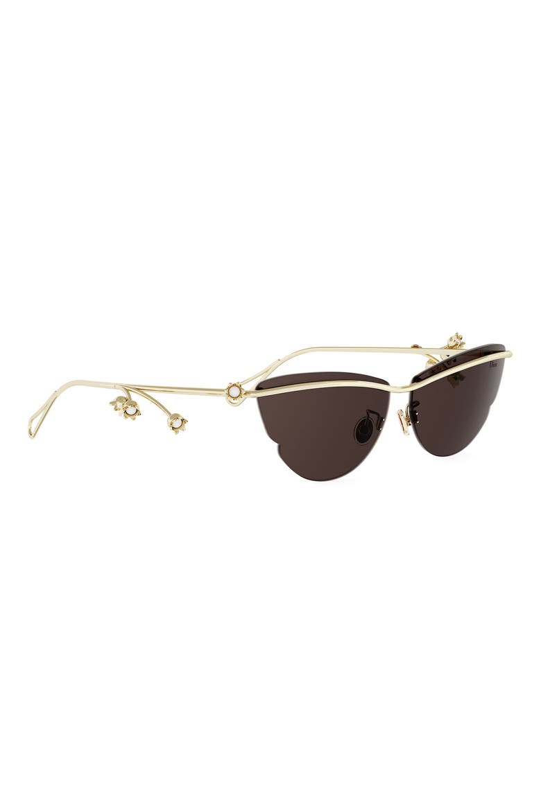 DiorLily B1U Oversize Cat Eye Sunglasses, Alternate, color, SHINY GOLD DH / BROWN
