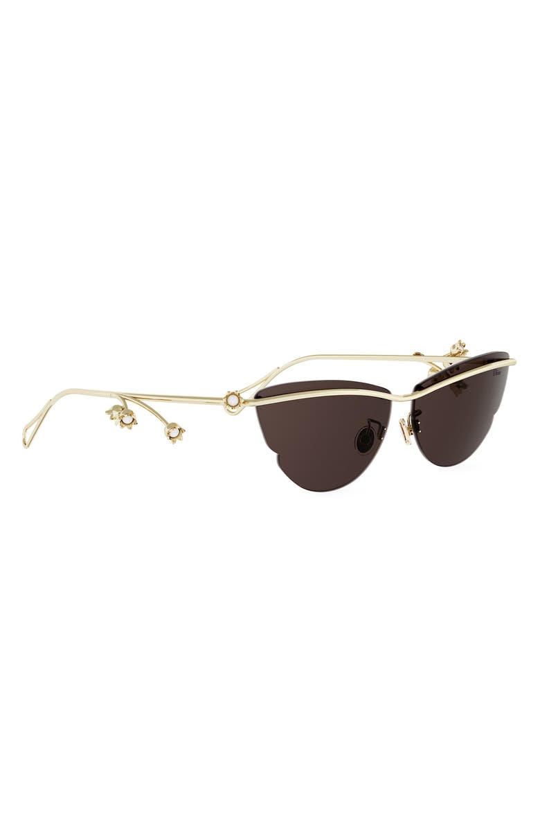 DIOR Lily B1U Oversize Cat Eye Sunglasses, Alternate, color, Shiny Gold Dh / Brown