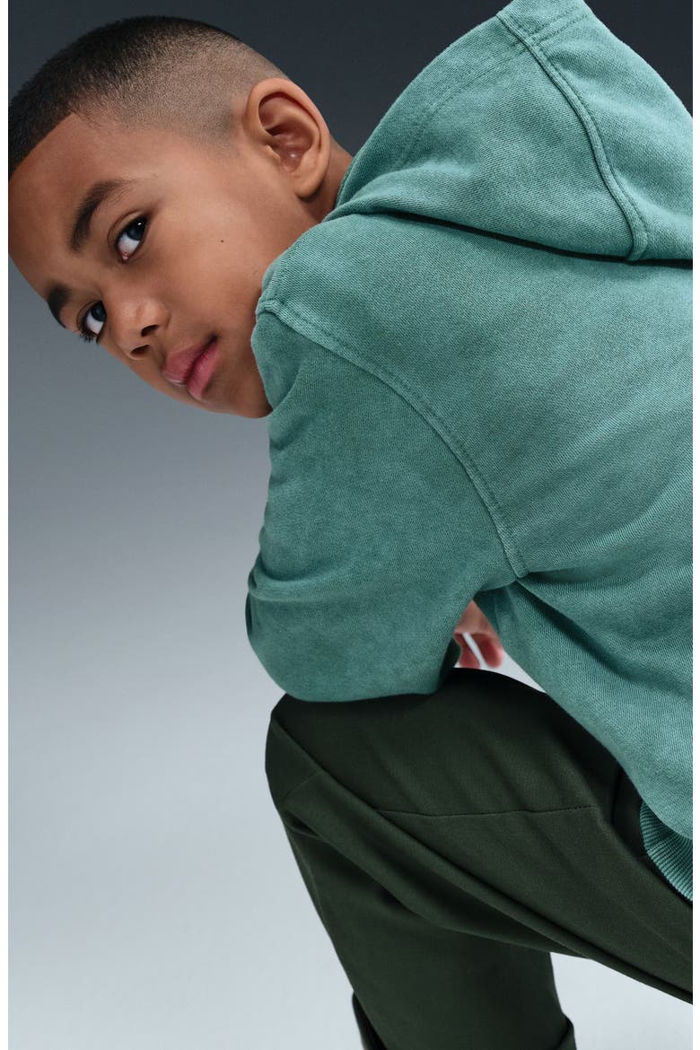 Kids' Cotton Blend Fleece Hoodie, Alternate, color, BICOASTAL/ WHITE