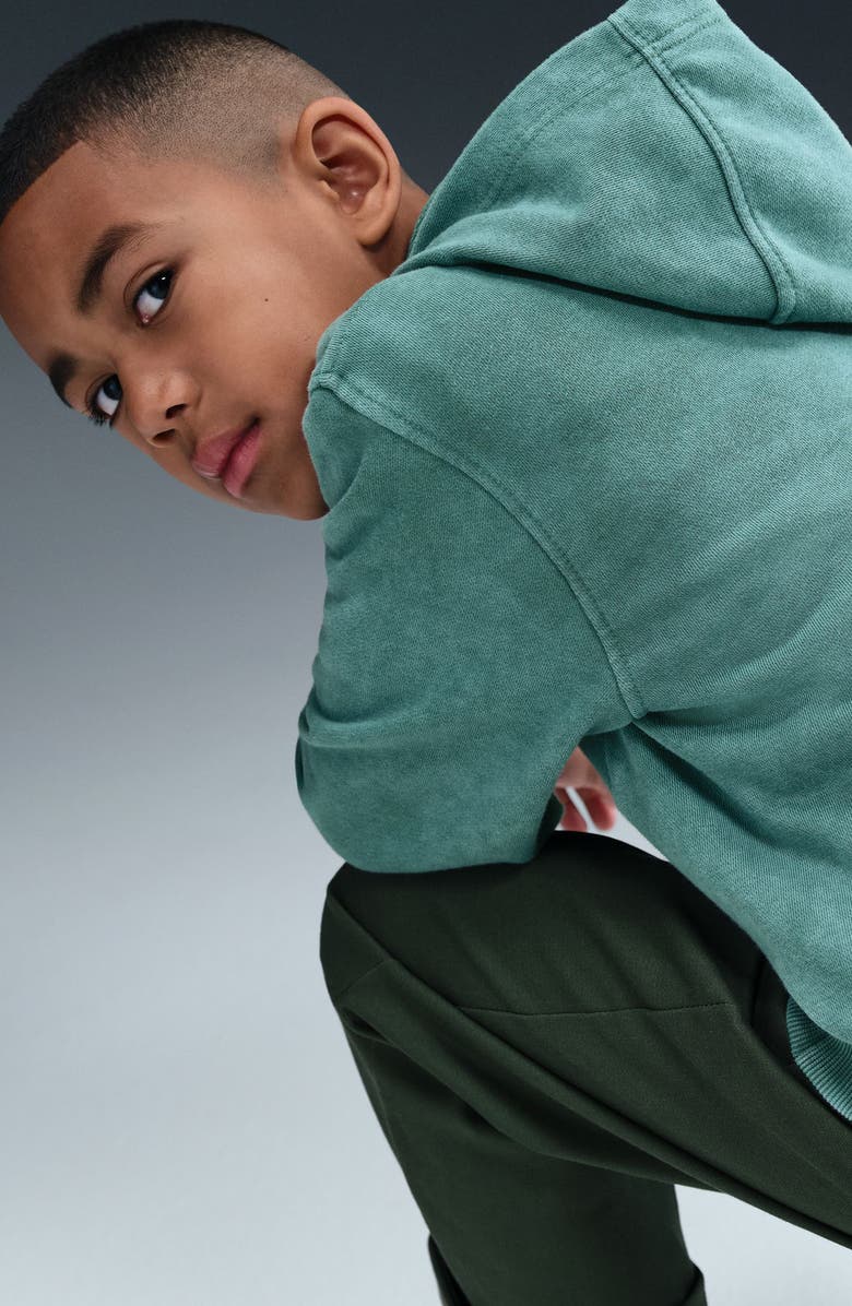 Nike Kids' Cotton Blend Fleece Hoodie, Alternate, color, Bicoastal/ White