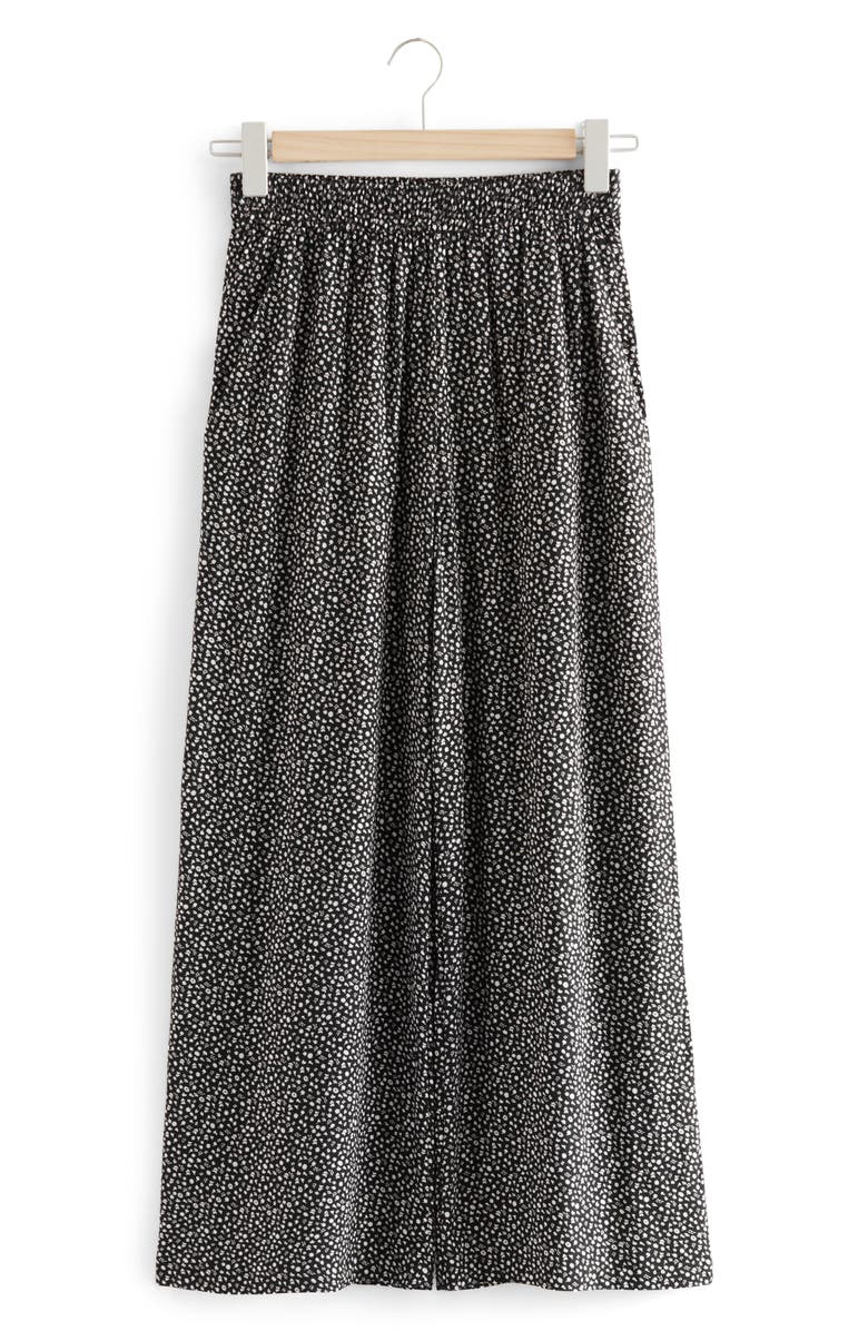 & Other Stories Ditsy Floral Wide Leg Trousers, Alternate, color, 