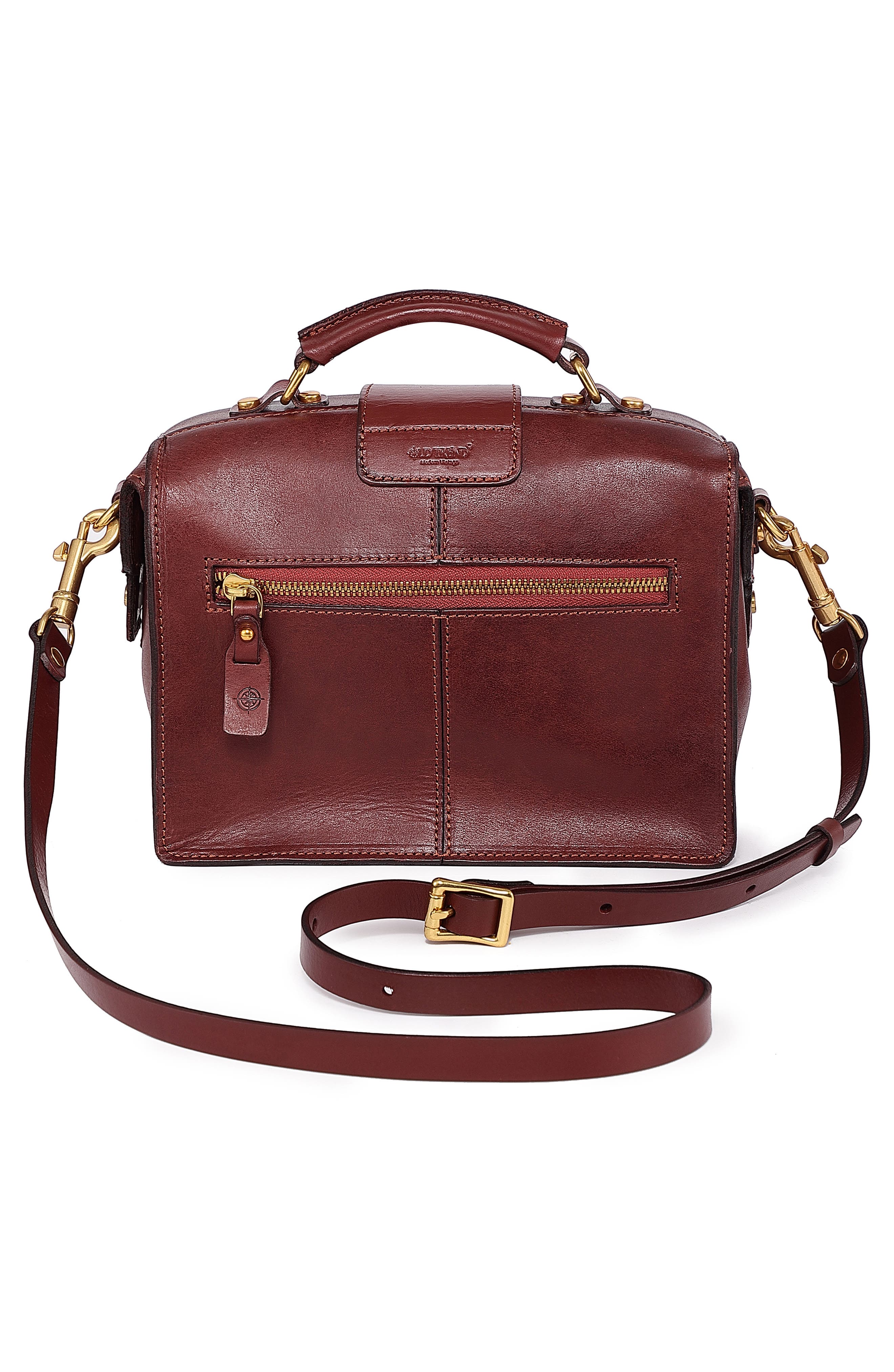 OLD TREND Doctor Transport Leather Satchel, Alternate, color, Brown