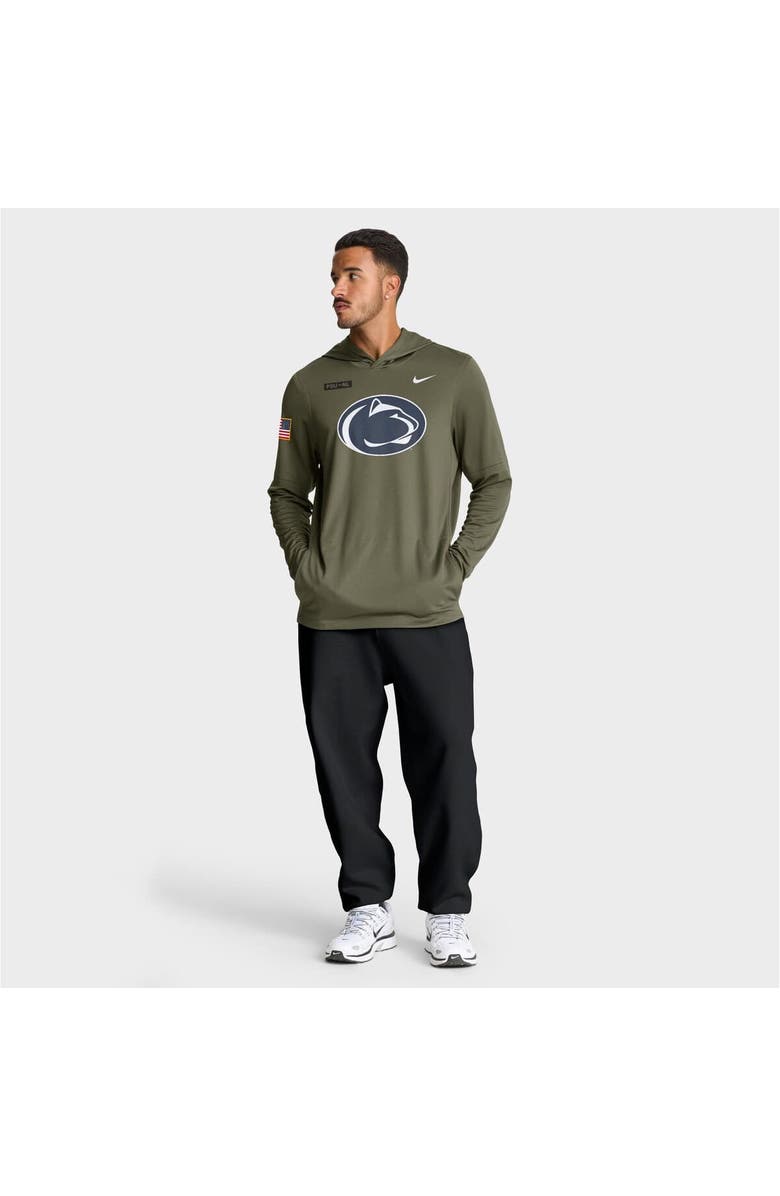 Nike Men's Nike Olive Penn State Nittany Lions 2025 Military Appreciation Dri-FIT Long Sleeve Hoodie T-Shirt, Alternate, color, Olive