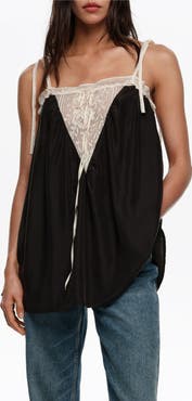 Bimba y Lola Silk Lace Vest Top