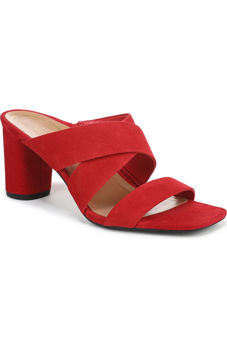 Vionic Merlot Slide Sandal, Main, color, Red Suede